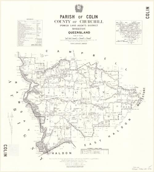 Parish of Colin, County of Churchill [cartographic material] / drawn and published at the Survey Office, Department of Lands