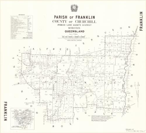 Parish of Franklin, County of Churchill [cartographic material] / drawn and published at the Survey Office, Department of Lands