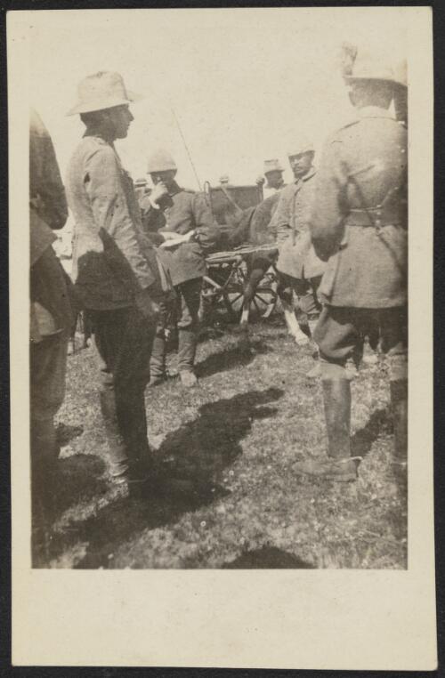 Colonel Musa Kazim Bey and his Chief of Staff, Captain Rahmi captured by Anzac Mounted Division, Beit Hanun, Gaza Strip, 1917