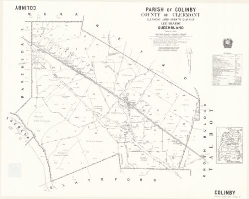 Parish of Colinby, County of Clermont [cartographic material] / drawn and published at the Survey Office, Department of Lands