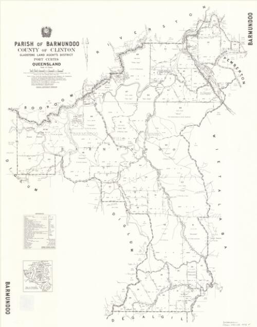 Parish of Barmundoo, County of Clinton [cartographic material] / drawn and published at the Survey Office, Department of Lands
