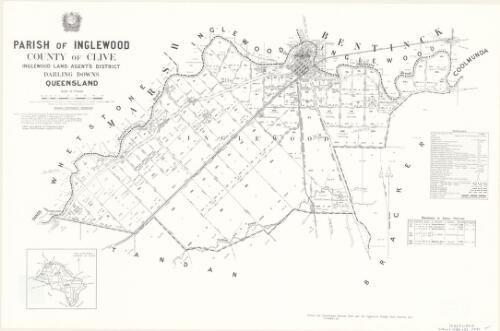 Parish of Inglewood, County of Clive [cartographic material] / drawn and published at the Survey Office, Department of Lands