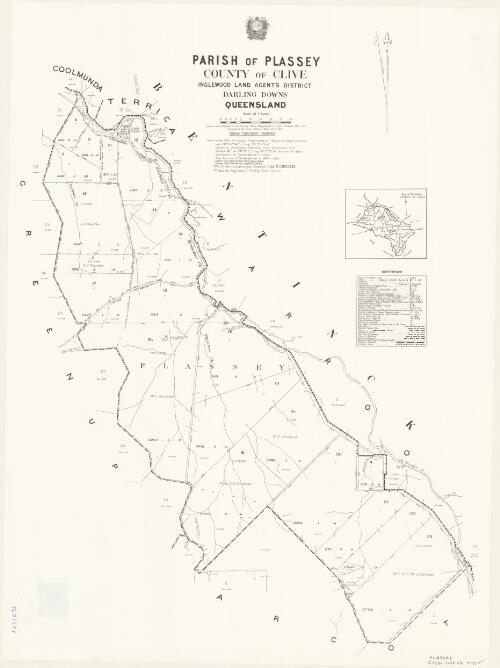 Parish of Plassey, County of Clive [cartographic material] / drawn and published at the Survey Office, Department of Lands