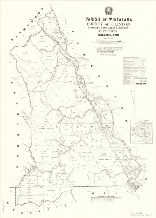 Parish of Wietalaba, County of Clinton [cartographic material] / drawn and published at the Survey Office, Department of Lands