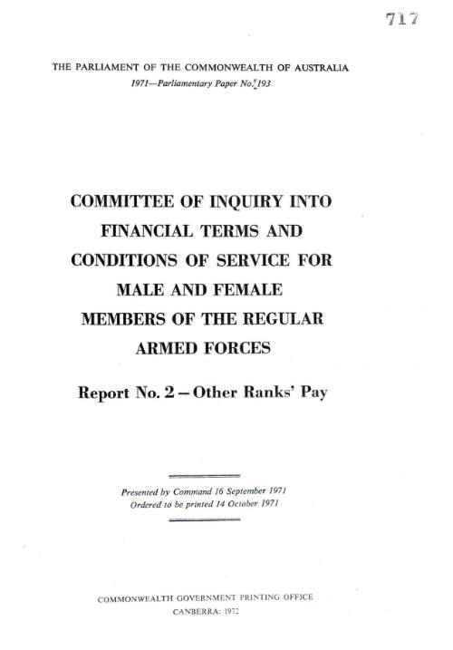 Report no. 2 : other ranks' pay