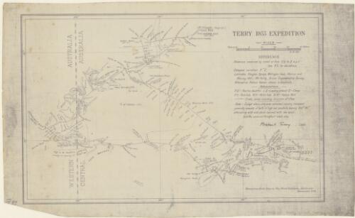 Terry 1933 Expedition [cartographic material] / drawn from field notes by the Waite Institute, Adelaide, December 1933
