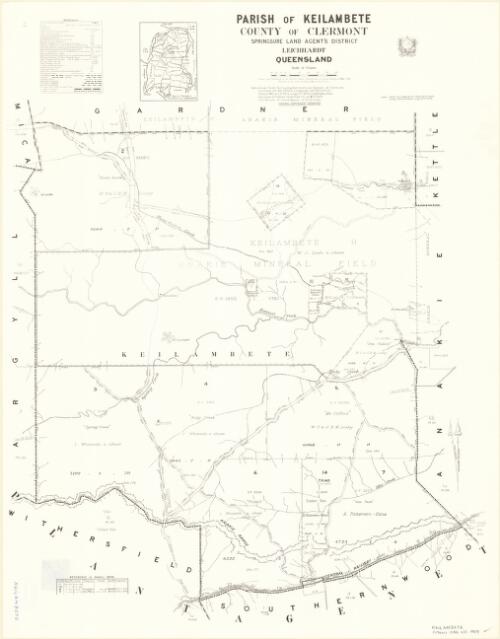 Parish of Keilambete, County of Clermont [cartographic material] / drawn and published at the Survey Office, Department of Lands