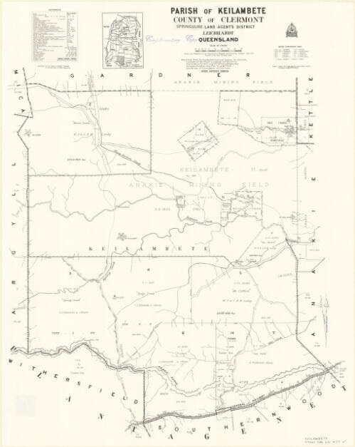 Parish of Keilambete, County of Clermont [cartographic material] / Drawn and published by the Department of Mapping and Surveying