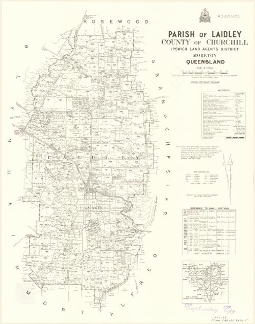 Parish of Laidley, County of Churchill [cartographic material] / drawn and published by the Department of Mapping and Surveying, Brisbane