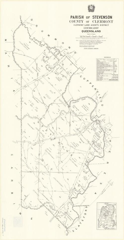 Parish of Stevenson, County of Clermont [cartographic material] / drawn and published at the Survey Office, Department of Lands