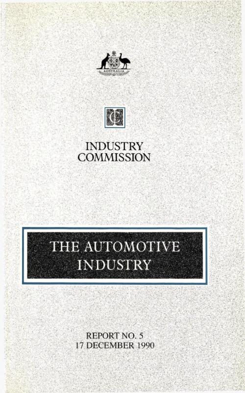 The automotive industry / Industry Commission