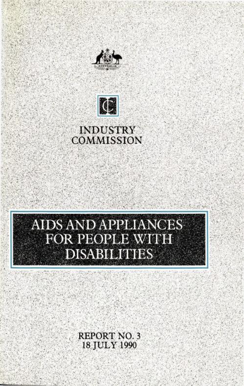 Aids and appliances for people with disabilities / Industry Commission