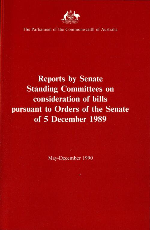 Report on the consideration of the Airlines Agreement (Termination) Bill 1990 : September 1990 / Senate Standing Committee on Transport, Communications and Infrastructure
