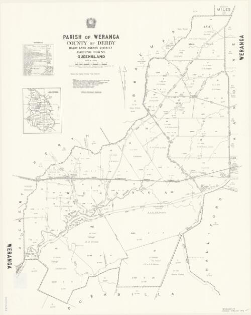 Parish of Weranga, County of Derby [cartographic material] / drawn and published at the Survey Office, Department of Lands