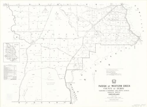 Parish of Western Creek, County of Derby [cartographic material] / drawn and published at the Survey Office, Department of Lands