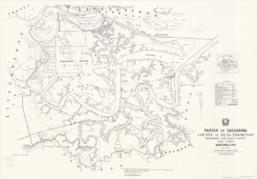 Parish of Casuarina, County of Deas Thompson [cartographic material] / drawn and published at the Survey Office, Department of Lands