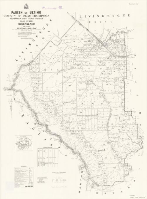 Parish of Ultimo, County of Deas Thompson [cartographic material] / Drawn and published by the Department of Mapping and Surveying, Brisbane