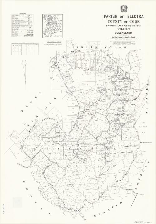 Parish of Electra, County of Cook [cartographic material] / drawn and published at the Survey Office, Department of Lands