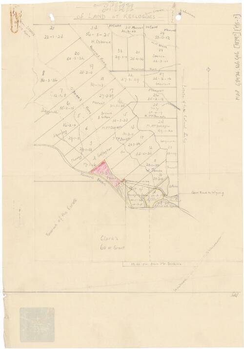 Plan of land at Keelogues [cartographic material]
