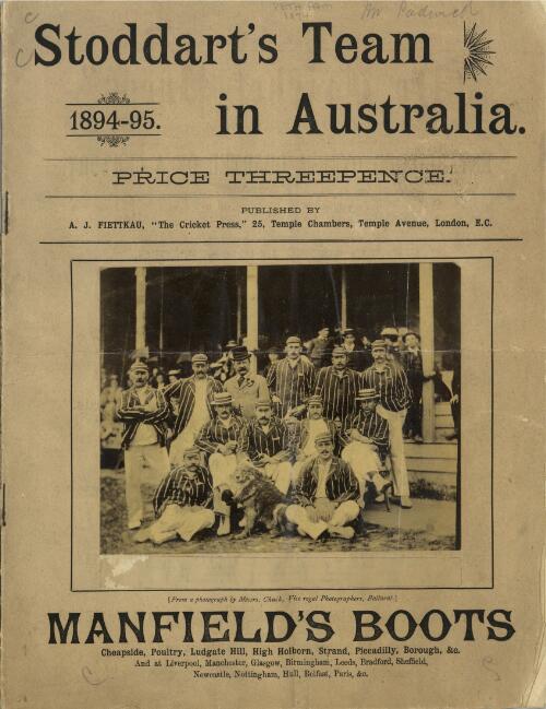 Stoddart's team in Australia, 1894-5