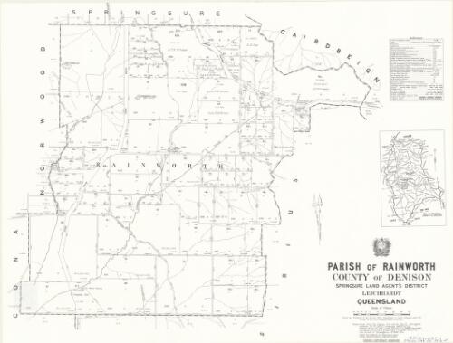 Parish of Rainworth, County of Denison [cartographic material] / drawn and published at the Survey Office, Department of Lands