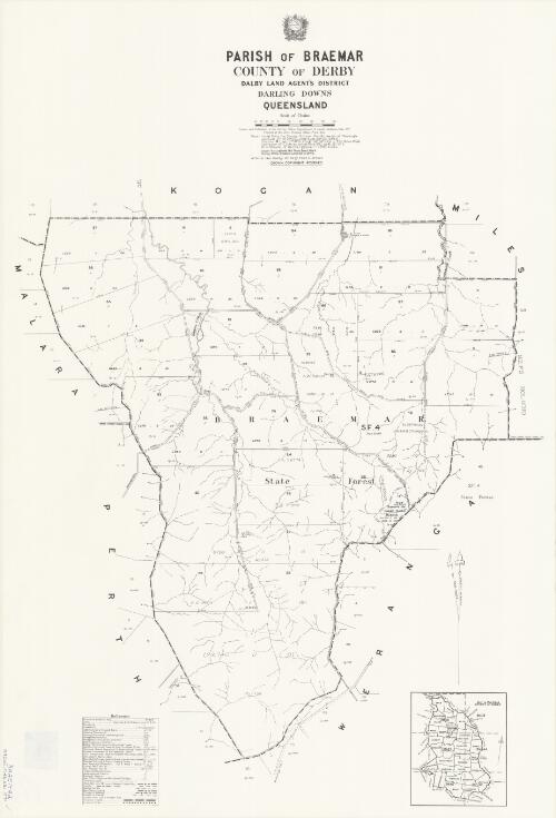 Parish of Braemar, County of Derby [cartographic material] / drawn and published at the Survey Office, Department of Lands