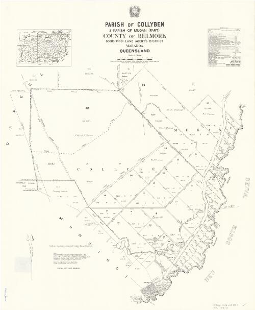 Parish of Collyben & Parish of Mugan (part), County of Belmore [cartographic material] / drawn and published at the Survey Office, Department of Lands