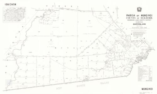 Parish of Mungindi, County of Belmore [cartographic material] / drawn and published at the Survey Office, Department of Lands
