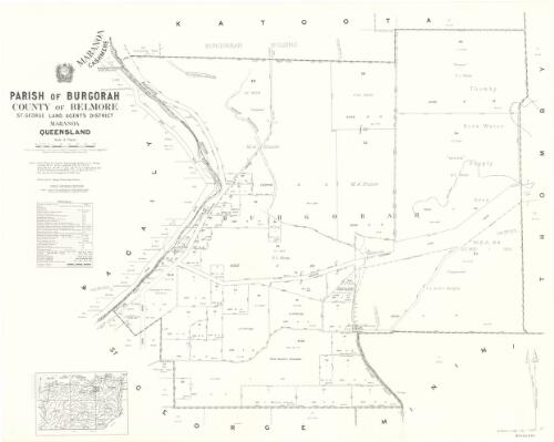 Parish of Burgorah, County of Belmore [cartographic material] / drawn and published at the Survey Office, Department of Lands