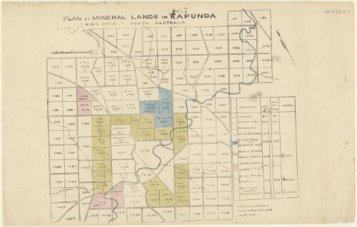 Plan of mineral lands in Kapunda Mines District, South Australia [cartographic material] / F.H. Burslem, Surveyor, Rundle Street Adelaide, November 1846