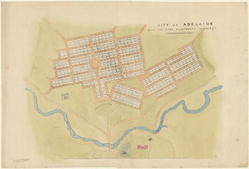 City of Adelaide : with the acre allotments numbered [cartographic material]