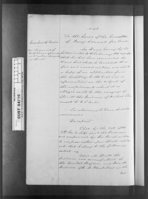 Board and Secretariat Papers relating to plantations [Cust. 34] 1823-1868 [microform]