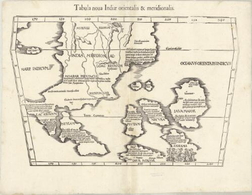 Tabula noua Indiae orientalis & meridionalis [cartographic material] / [attributed to Lorenz Fries]