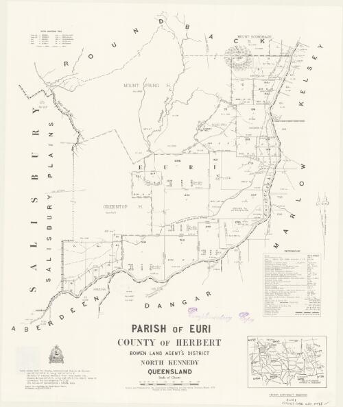 Parish of Euri, County of Herbert [cartographic material] / drawn and published by the Department of Mapping and Surveying, Brisbane