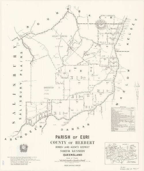 Parish of Euri, County of Herbert [cartographic material] / drawn and published at the Survey Office, Department of Lands