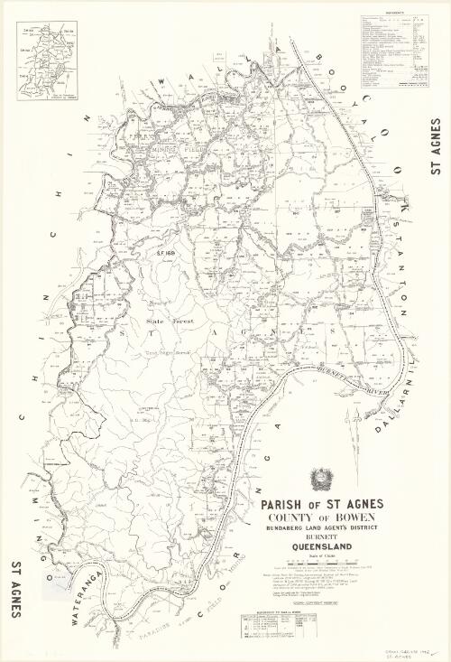 Parish of St. Agnes, County of Bowen [cartographic material] / drawn and published at the Survey Office, Department of Lands