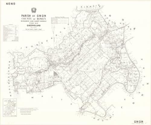 Parish of Gin Gin, County of Bowen [cartographic material] / drawn and published at the Survey Office, Department of Lands
