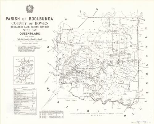 Parish of Boolbunda, County of Bowen [cartographic material] / drawn and published at the Survey Office, Department of Lands
