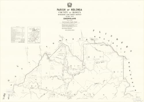 Parish of Kolonga, County of Bowen [cartographic material] / drawn and published at the Survey Office, Department of Lands
