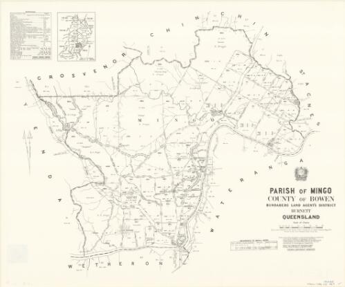 Parish of Mingo, County of Bowen [cartographic material] / drawn and published at the Survey Office, Department of Lands