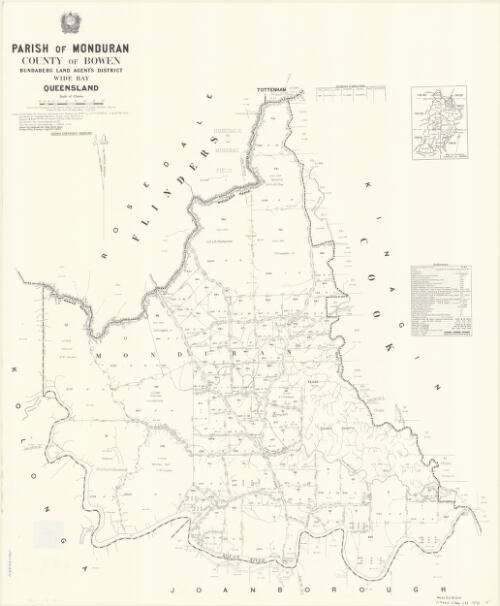 Parish of Monduran, County of Bowen [cartographic material] / drawn and published at the Survey Office, Department of Lands