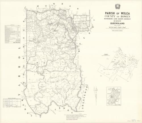 Parish of Wolca, County of Bowen [cartographic material] / drawn and published at the Survey Office, Department of Lands