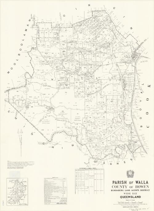 Parish of Walla, County of Bowen [cartographic material] / drawn and published at the Survey Office, Department of Lands