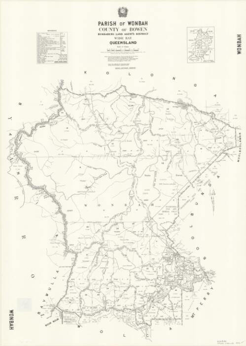 Parish of Wonbah, County of Bowen [cartographic material] / drawn and published at the Survey Office, Department of Lands