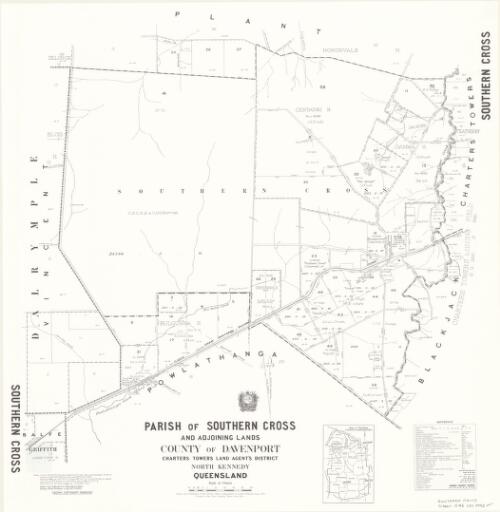 Parish of Southern Cross and adjoining lands, County of Davenport [cartographic material] / drawn and published at the Survey Office, Department of Lands