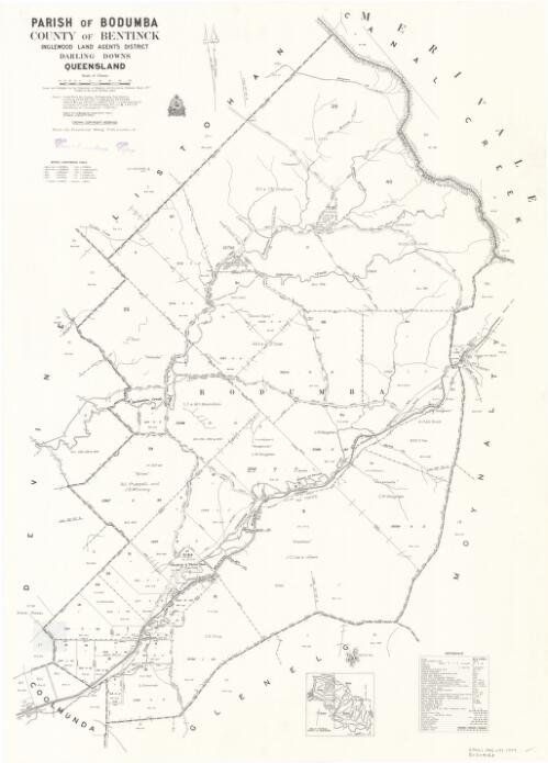Parish of Bodumba, County of Bentinck [cartographic material] / drawn and published by the Department of Mapping and Surveying, Brisbane