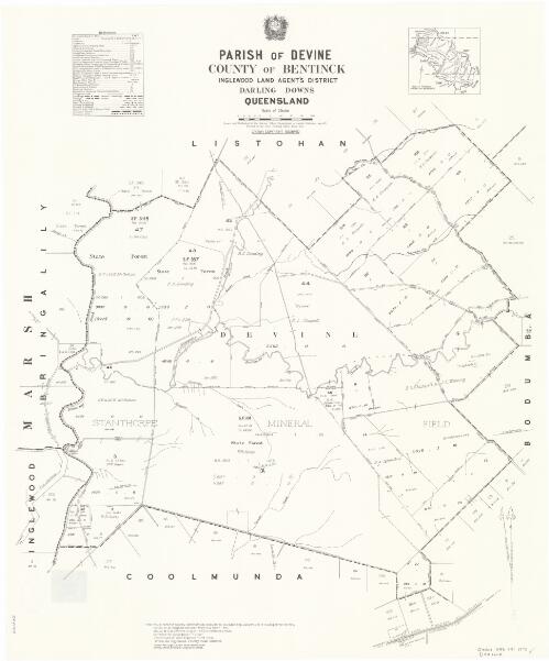 Parish of Devine, County of Bentinck [cartographic material] / drawn and published at the Survey Office, Department of Lands