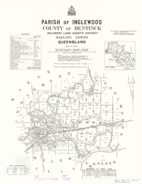 Parish of Inglewood, County of Bentinck [cartographic material] / Drawn and published by the Department of Mapping and Surveying