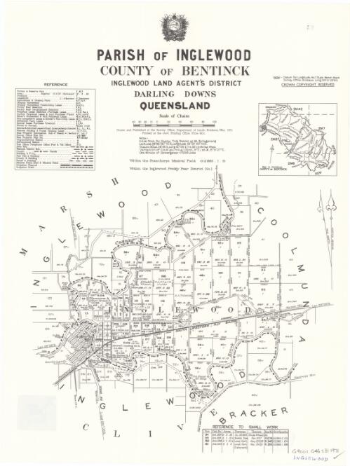 Parish of Inglewood, County of Bentinck [cartographic material] / drawn and published at the Survey Office, Department of Lands