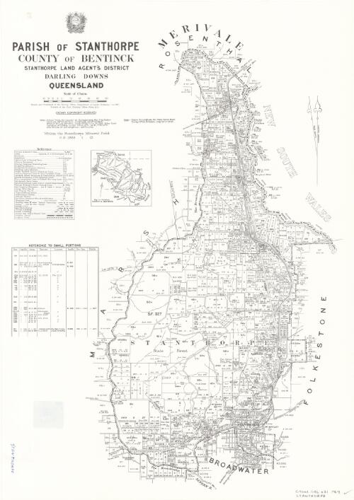 Parish of Stanthorpe, County of Bentinck [cartographic material] / drawn and published at the Survey Office, Department of Lands